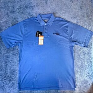Rockwell Collins E.V. Run Golf Polo Shirt XL Blue EVR-DRI Pima Cotton Blend NWT 